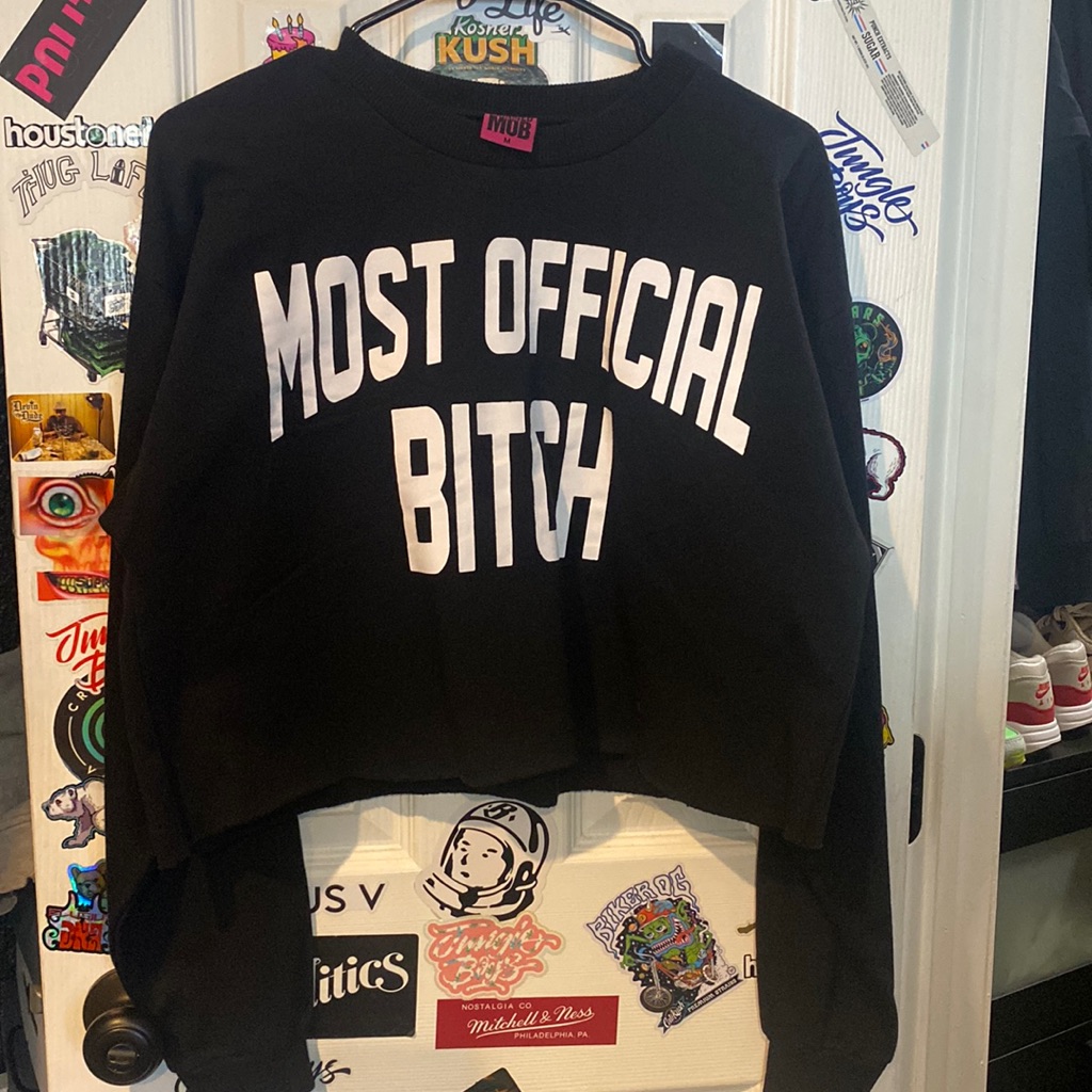 Married To The Mob Crop Sweatshirt Size Medium Married To The Mob Crop Sweatshirt Size Medium